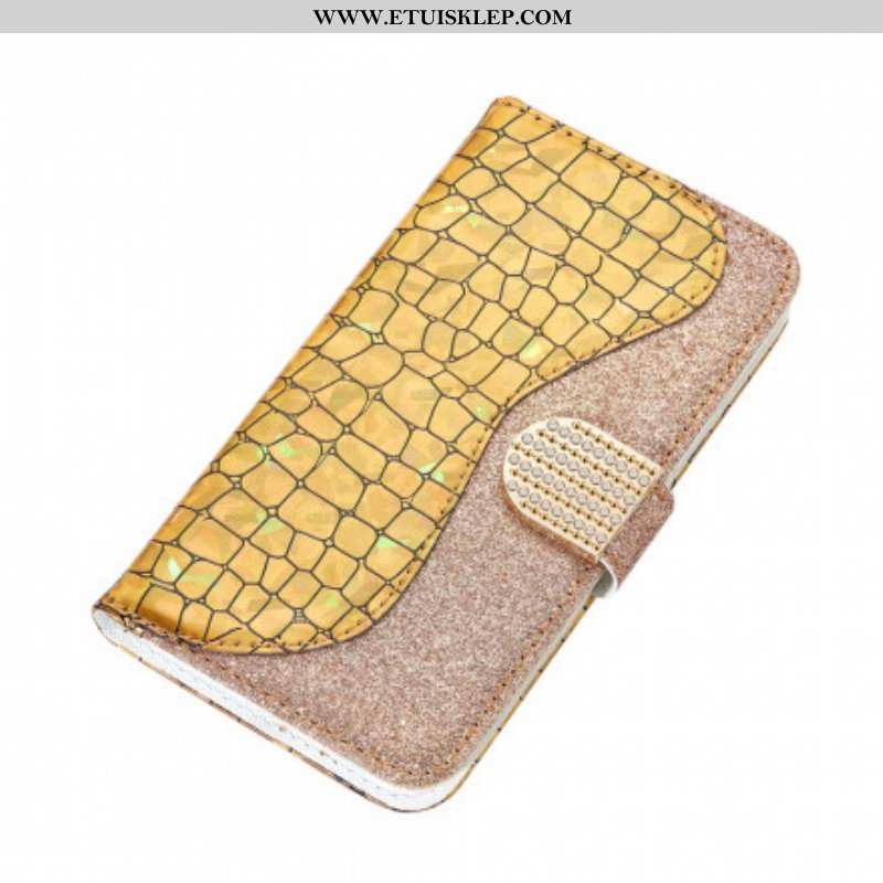 Etui Na Telefon Pokrowce do Samsung Galaxy S21 Ultra 5G Krokodyle Diamenty